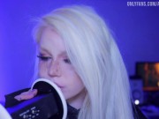 Preview 4 of Your blonde teen stepsister licks your ears for the DDD | ASMR Amy B | OnlyFans