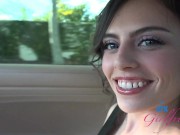Preview 3 of Cruising with super cute Angel Windell plays with her pussy on drive and gives roadhead POV