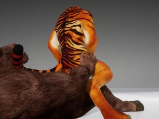 Tiger Gets Pounded by Minotaur