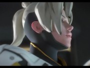 Preview 1 of 3D Compilation: Overwatch Mercy Fucked From Behind Dva Dick Ride Threesome Uncensored Hentai