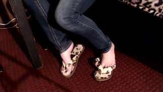 Fuzzy Leopard Flipflop Slippers Shoeplay