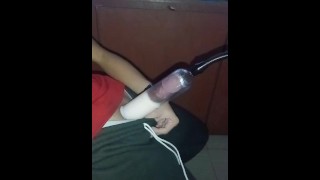 I fucked a new toy and came so much (Big dick with thick cum)