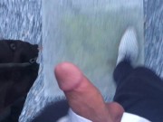 Preview 1 of Cum Hungry - Naked on the street that ends in loud moaning sucking cumshots