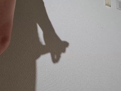 【オナニー】見えないエロとローションでぐちょぐちょになった手コキが気持ち良すぎて腰を振ってしまいました【えすくん】　男 オナニー ローション 日本人 影 無修正 - Screenshot 16 of 16 - Shadow Masturbation