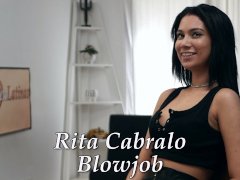 Amateur latina teen porn casting gives a sloppy blowjob to agent