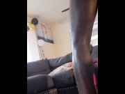 Preview 1 of Homo thug Tight ass vs 8 inch dildo.