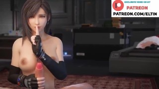 Tifa Lockhart doet zoete squirt en krijgt creampie | Final Fantasy Hentai Animatie 4K 60 fps