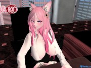 Preview 1 of CAT GIRL BOSS gets UPSET your LATE, but lets you off the hook once she sees your GIANT COCK!!!!