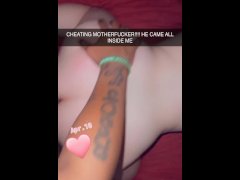 FAT BOOTY LATINA: Sends Video To Boyfriend While Getting Fucked on Snapchat