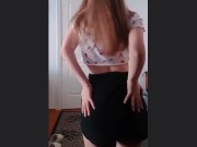 Preview 5 of Amazing sensitive strip dance from a slim sexy girl