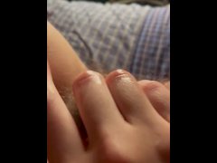 Fingering my tight wet pussy watch until the end and see how wet and gooey it was