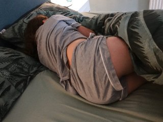 hot mom, big ass, amateur, step mom shares bed