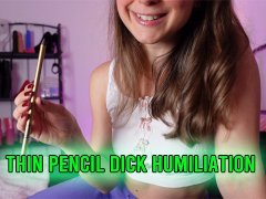 Brat humiliates your thin pencil dick - Femdom SPH small dick humiliation