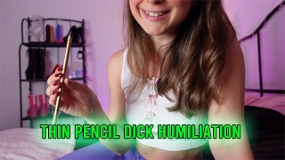 Brat humiliates your thin pencil dick - Femdom SPH small dick humiliation