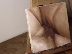 JOI OF PAINTING EPISODE 109 - Hairy Inner Thighs and Pubes