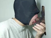 Preview 5 of My straight male with a hairy cock returns to the gloryhole after work, delicious.