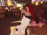 Preview 4 of Clumsy Waitress Serves Horny Futanari with her Body then gets Stuck and Fucked - VRChat ERP Preview