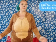 *** TRAILER ONLY *** Titty Worship In A Reindeer Costume - Solo Girl