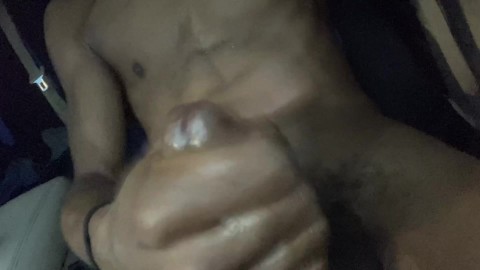 Pulling hung Cock in car