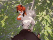 Preview 6 of Furry Threesome: Foxy and Wolf girls fucked by huge black cock | Yiff 3D Hentai