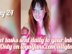 Advent Femdom Calendar - a different task each day! CEI, CBT,  SPH, sissification, slave training