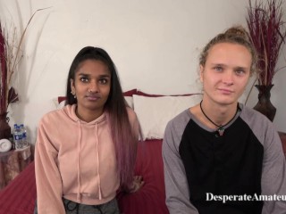 Rose Kama Sutra and Shan Hot Sexy Big Tit MILF and Petite Indian and Blonde get their Tight Pussies