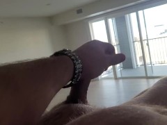 Jacking off with construction going on outside I audited an apartment building still under construct