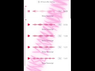 Vtuber присылает вам аудиозаписи, на которых она трахает себя в Snapchat