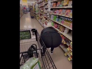 Spying on StepSis at Grocery Store (POV FUCK)