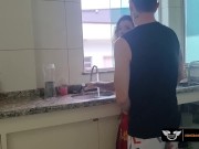 Preview 2 of Fudendo gostoso na cozinha da Mansão Himeros - com Himeros e Espuleta