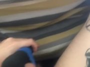 Preview 1 of Vibrating Wand Strapped To Hard Cock