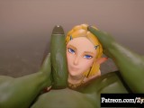 Princess Zelda fucked by orc, more content on Patreon