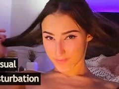 Tender and sensual masturbation of a lonely girl
