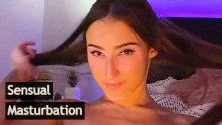 Tender and sensual masturbation of a lonely girl