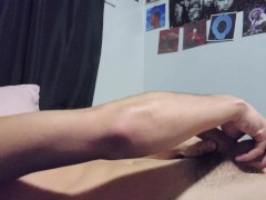 Edging up a Decent Load After Work, Male Moaning and Masturbating