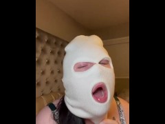 CHOKING ON A HUGE BBC DILDO