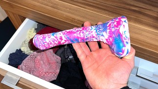 My Stepmom Is So Kinky... I Found Her Bad Dragon Dildo And Played With It