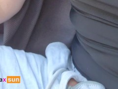 Public BlowJob - My wife showing off at the park - stranger caught us - PAWG - BWC