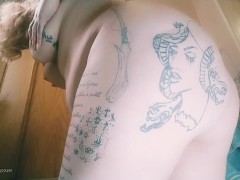 Girl secretly undresses in the bathroom