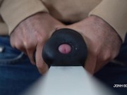 Preview 4 of Humping Fleshlight And loud Moaning Cumshot - Intense Hard Moaning - Male Sex Toy