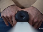 Preview 6 of Humping Fleshlight And loud Moaning Cumshot - Intense Hard Moaning - Male Sex Toy