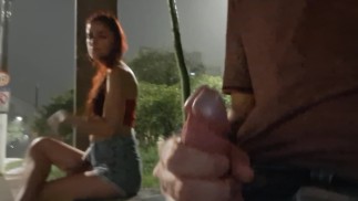 I risked masturbating at the bus stop next to a beautiful redhead.