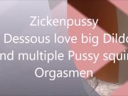 Preview 1 of Zickenpussy fights against the pink monster, rides it until she explodes and loses 02.12.23