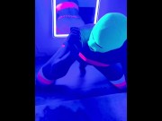 Preview 6 of Neon rave party by myself. Blacklight anal fun with toys while rolling on molly