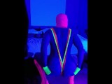 Neon rave party by myself. Blacklight anal fun with toys while rolling on molly