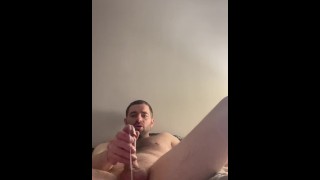 Jacking off with a thick creamy cumshot