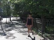 Preview 2 of My transparent mini dress Public flashing.