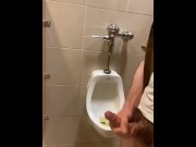 Preview 6 of Risky public urinal jerk