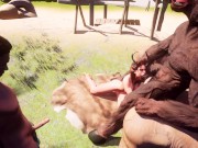 Preview 5 of Cuck's Petite Redhead Girlfriend Holes gets Destroyed by Monster Cock Furry Horse | Yiff 3d Hentai
