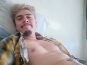 Preview 2 of Handsome stud waking up with boner